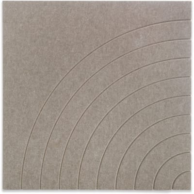 Vilt wandtegel vierkant, kwart cirkel C, taupe | 9mm dik | Verbetert de akoestiek | Eenvoudige montage | Wanddecoratie