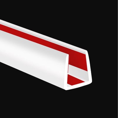 Flexibele Zelfklevende U-vormige Randafwerking - 10 mm Brede Randbeschermer voor Meubels en Hout - 6 m, Wit