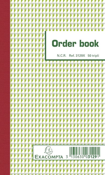 Exacompta 10x Orderbook gelijnd 17x10,5cm 50 blad doorschrijfpapier tripli - - 3129X