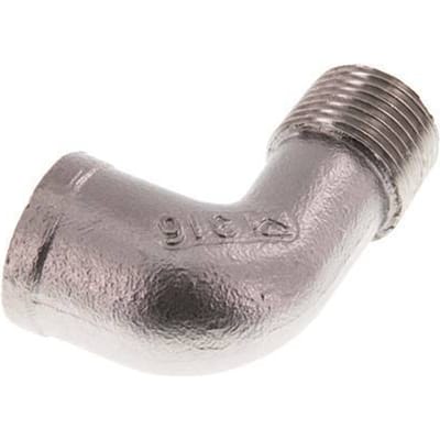 Rp 1/2'' x R 1/2'' F/M RVS L-Fitting 90graden 10 Bar [2 Stuks]