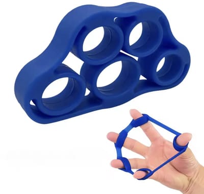 CHPN - Vingertrainer - Vingers trainen - Sterke vingers - 1 blauwe - Vinger Krachttraining - Gitaar- en Pianospel Onderarm- en Polsversterking - 5KG