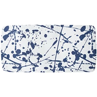 Spirella Bang Badkuip Insert – Antislip Badmat van PVC – Blauw/Wit – 71 × 36 cm