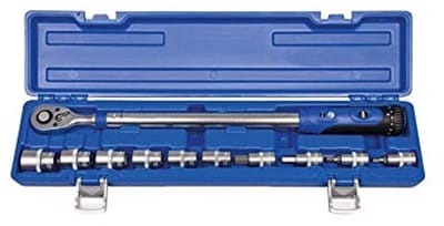 Momentsleutel Set - Dopsleutel Set - Precisie Aandraaien - Instelbaar Koppel - 40-200 Nm - Blauw