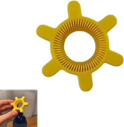 Multifunctionele flessenopener met tandwiel voor volwassenen, antislip en universele opener voor PET- en glazen flessen, ideaal keukengereedschap voor dranken en cocktails