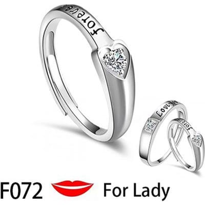 Huitan 1 st Trendy Paar Belofte Liefde Token Ring Met Letter Zijn Koningin&Haar Koning Gegraveerd Trouwring Voor Vrouwen&mannen Vingerringen resizable