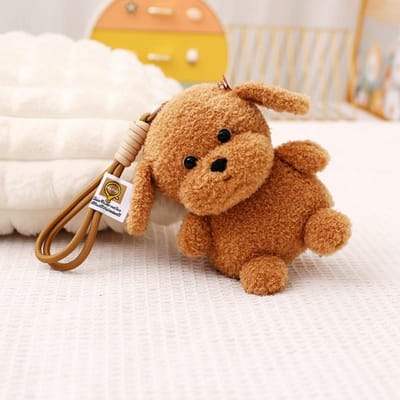 Puppy Poppen Hond Pluche Hanger Knuffeldier Tas Charm Husky Corgi Pluche Shiba Inu Kawaii Hond Knuffel Sleutelhanger Kinderspeelgoed brown