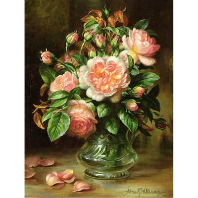 5D diamant borduurwerk schilderij roze madeliefje volledige ronde diamantmozaïek 20X30CM beige