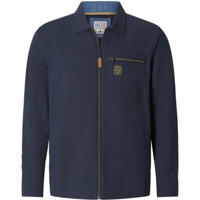 Jan Vanderstorm herren Outdoorshirt - 41/42 - donkerblauw - Plus Size