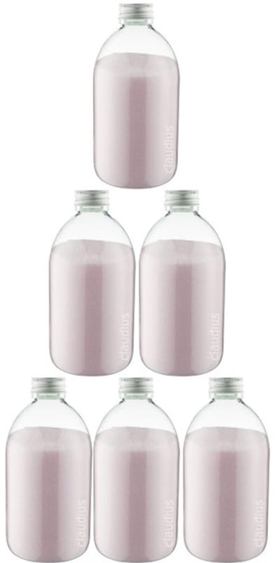 Scrubzout Rozen 650 gram - Fles met aluminium dop - set van 6 stuks - Hydraterende Lichaamsscrub