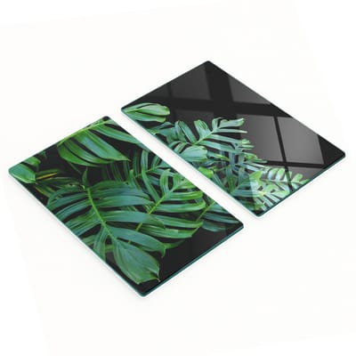 Monstera Multifunctionele Decoratieve Glazen Keukenplanken 2x30x52 cm