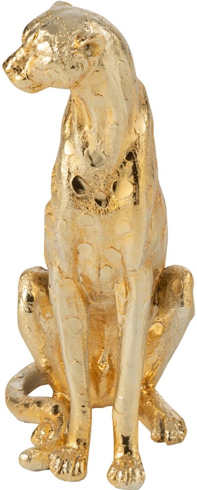 J-Line decoratie Luipaard Staand - polyresin - goud - small
