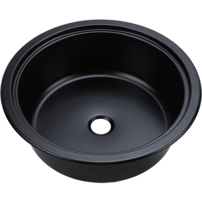 11.81 X 4.72in Évier Rond en Acier Inoxydable 304 Inoxydable Facile à Entretenir Lave-Mains de Salle de Bain black