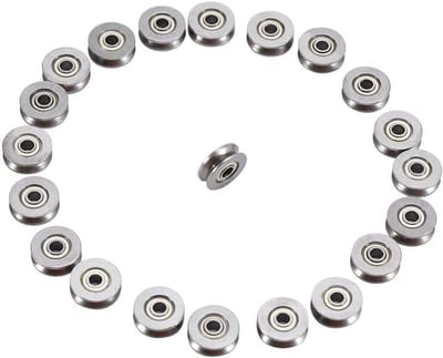 Duurzame V-Groove lagers 3x12x4mm, 20 stuks, geschikt voor precisietoepassingen en machineonderdelen