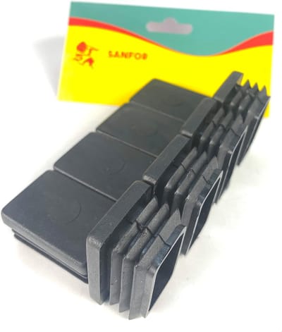 Rechthoekige eindkappen 40 x 15 mm - Antislip en Bescherming voor Vloerpunt en Buizen - 8 Stuks