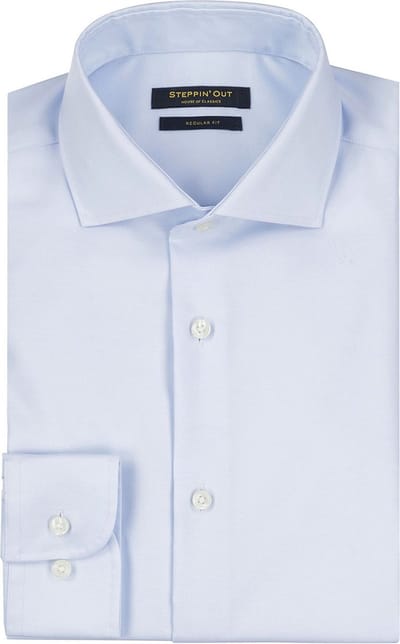 Steppin' Out Overhemd Twill Lichtblauw - Maat XXL - Heren - Overhemden Formeel