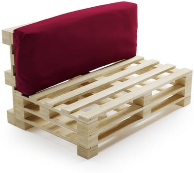 Bananair - Palletkussen - afneembare hoes - Waterbestendig rugkussen - Tuinkussen voor Palletbank - 120x40 cm - Rood