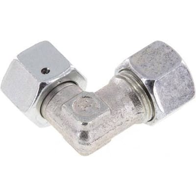 M18x1.5 x 12L Verzinkt Stalen Verstelbaar L-Fitting 90graden met Afdichtconus en O-ring 315 Bar DIN 2353