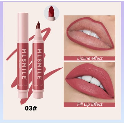Matte Lippenstift Marker Pen Solide Lipgloss Waterdicht Langhoudende Lippenstift Potlood Lipliner Pen Lippen Make-up Cosmetica