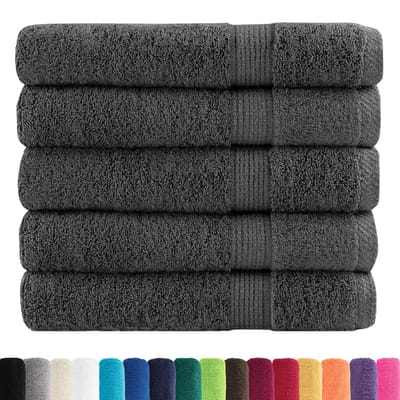 vidaXL - Saunadoeken - SOLUND - 25 - st - 600 - g/m² - 80x200 - cm - antracietkleur
