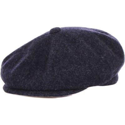 Wool Hawker herenhoed gemeleerd marineblauw