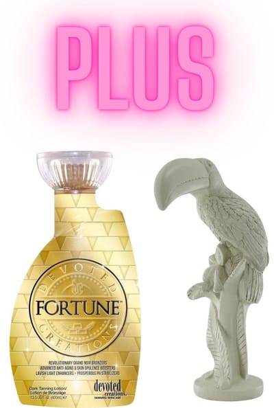 Devoted Creations Fortune 400 ml PLUS Ornament Toekan Zandkleur 29,5 cm !