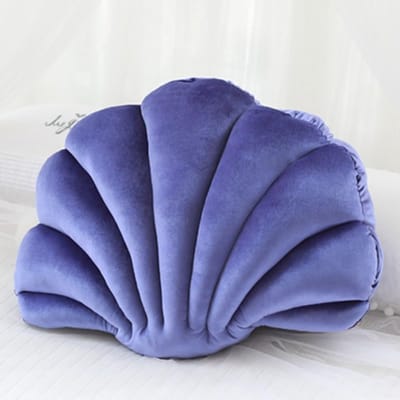Schattige Schelp Kussen voor Bank, Stoel en Vloer - Decoratief Kussen voor Woonkamer, Slaapkamer en Kantoor (13x25cm) - Violet Kleur