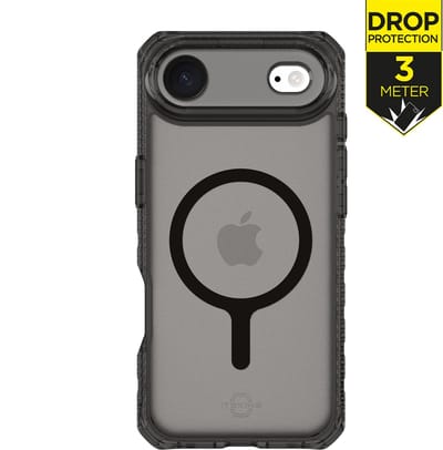 ITSKINS Hoesje geschikt voor Apple iPhone Air MagSafe Telefoonhoesje Hardcase | ITSKINS Level 2 HybridMagFrost R Backcover Shockproof | Geschikt voor MagSafe | Geschikt voor Draadloos Opladen met Magnetische Ring | Geschikt voor MagSafe Case - Zwart