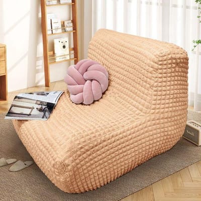 Nordic Tatami Single Sofa Cover Recliner Stofhoes Seersucker All-Inclusive Universele Chaise Longue Sling Deck Chair Cover 1pc 90-110cm