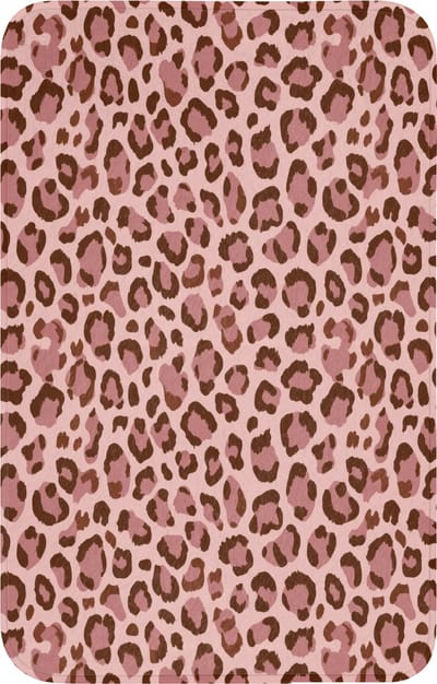 WC mat 50x80 cm - Antislip - Luipaard - Patroon - Roze - Toiletmat - Vloermat - Douchemat - Toilet tapijt - Toiletmatten