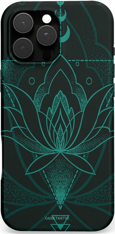 Casetastic Hoesje Geschikt voor Apple iPhone 16 Pro Max Magsafe - Stijlvolle Beschermende Duo-layer Case - Lotus Zen