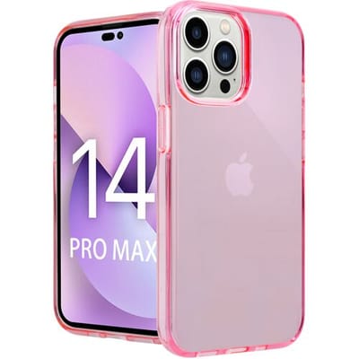 ShieldCase telefoonhoesje geschikt voor Apple iPhone 14 Pro Max TPU case - roze - Siliconen hoesje - Shockproof case hoesje - Backcover case