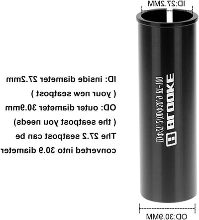 Verstelbare Aluminium Zadelpen Adapter, Reducer Sleeve voor MTB, 27.2 tot 30.9 mm, Versterkt en Lichtgewicht