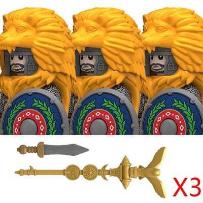 Midden-Romeinse Serie Bouwstenen Kasteel Middeleeuwse Militaire Ridder Soldaat Figuren Legioen Leger Krijger Schild Stenen Speelgoed Cadeaus