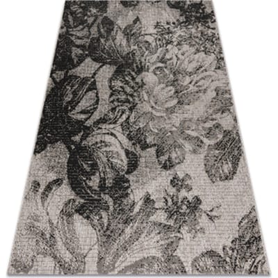 Kleden Rugsx Sisal tapijt SISAL FLOORLUX 20491 BLOEMEN zilver 200x290 cm