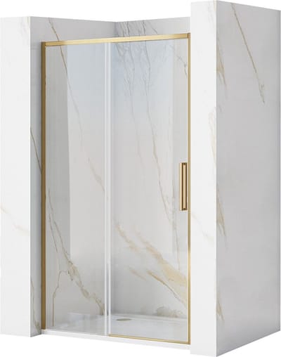 Rea Rapid Slide - Douchedeur - Geborsteld Goud - 130 - 2,5X131X195Cm