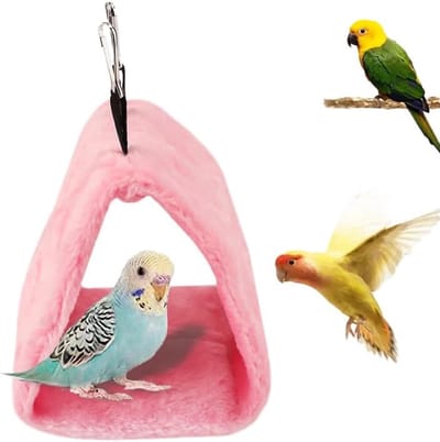 knuffelhut zachte pluche hangmat hangende kooitent voor vogels papegaai winter warm bed huisdierenspeelgoed voor hamster papegaai ara grasparkieten eclectus parkiet valkparkiet kaketoe
