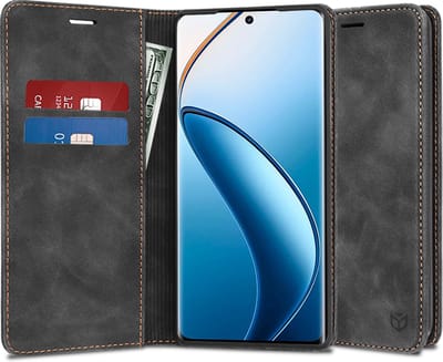 Hoesje geschikt voor Realme 12 Pro/12 Pro Plus - Techsuit Confy Book Wallet Case - Zwart