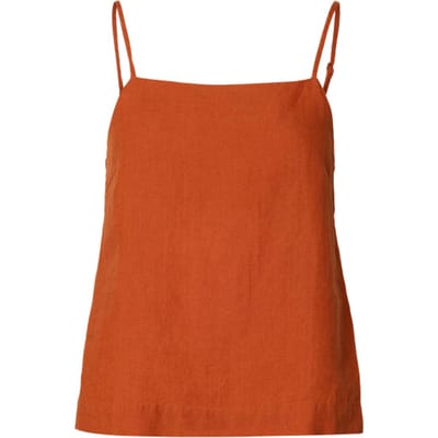 Selected Femme slflinna linen strap top b 16101388 potters clay