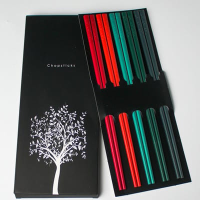 Culinaire eetstokjes in Japanse stijl - Eetstokjes vaatwasserbestendig - Chopsticks - Eetstokjes - Black friday - Sinterklaascadeau - Kerstcadeau – Giftset