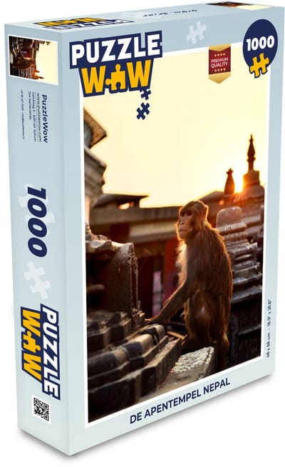 Puzzel De Apentempel Nepal - Legpuzzel - Puzzel 1000 stukjes volwassenen