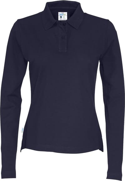 Cottover POLO PIQUE LONG SLEEVE LADY - GOTS GECERTIFICEERD 141017 - Marine - XS