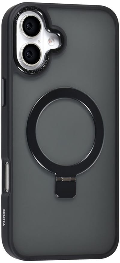 TUNIQ telefoonhoesje voor Apple iPhone 16 Plus - MagSafe siliconen backcover - Zwart