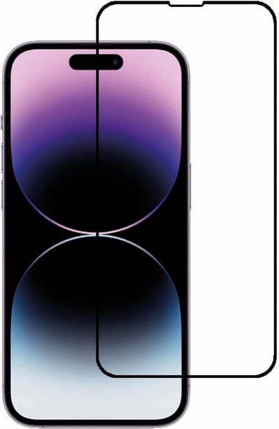 Smartphonica Full cover tempered glass screenprotector voor iPhone 14 Pro Max van gehard glas met afgeronde hoeken geschikt voor iPhone 14 Pro Max