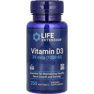 Vitamine D3 1000 IU (250 gelcapsules) - Life Extension