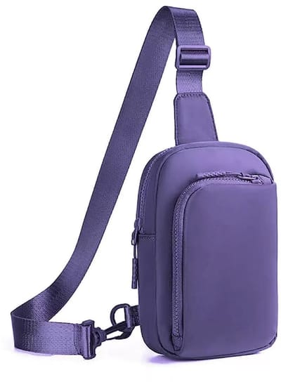 Sounix Crossbody Schoudertas - Crossbody Tas - Voor Dames en Heren - Waterafstotende Schoudertas met Verstelbare Band en Meerdere Vakken - Donkerpaars