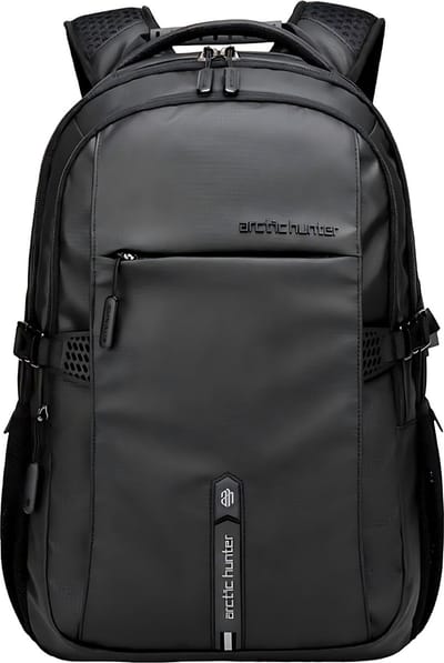 Arctic Hunter Rugzak voor Dames & Heren – Waterafstotende Laptop Rugtas – Motortas & Schooltas – Zwart