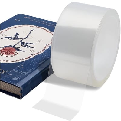 Dailygoods- Boekreparatietape 10 m - Sterk klevend - Transparant - Acryl - Voor oude boeken - Dun ontwerp 0,03 cm - Reparatietape