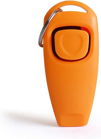 2 in 1 Honden Clicker en Fluitje, Effectieve Training Clicker voor Honden en Katten, Perfect voor Puppy Training en Gedragstimulatie - Oranje 1PCS