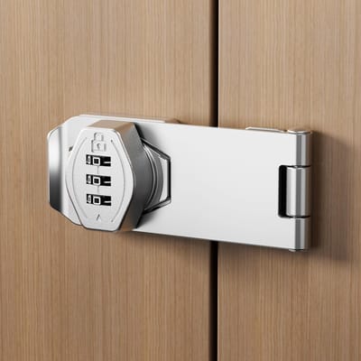 Ynkkvre - Cijferslot - Kastslot - Deurslot - Ladekastslot - 3-Cijferige Combinatiecode - Volledig Sleutelloos Ontwerp/Gemaakt Van Metalen Zinklegering - 1 Stuks - Voor Huisdierenboxen/Kluisjes/Zilver