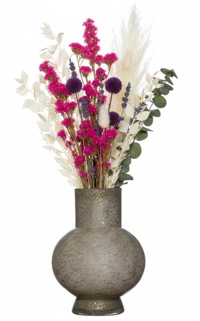 Hakbijl Glass Bloemenvaas Deborah - Goud - glas - D17 x H22 cm